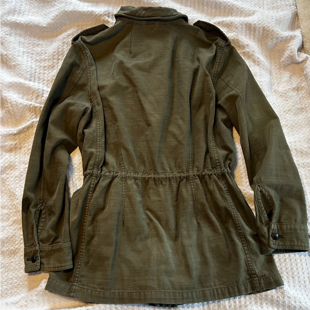 Free People Not Your Brothers Surplus Military Jacket Army Green Cotton Size M - Picture 4 of 14